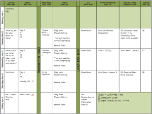 How to Plan Your Teaching Day and Week: A Simple Strategy to Stay Sane 2 teaching schedule