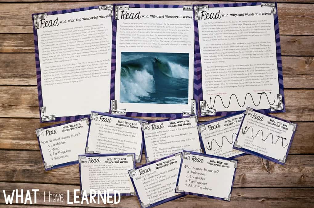 Making Waves: Sound Wave Properties Fourth Grade Science Stations 10 Making Waves - Wave Properties science stations for fourth grade each students about what happens when sound enters the ear. The Read station is all about ocean waves.