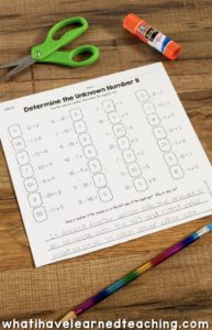 Cut and Paste Math Activities for Third Grade BUNDLE