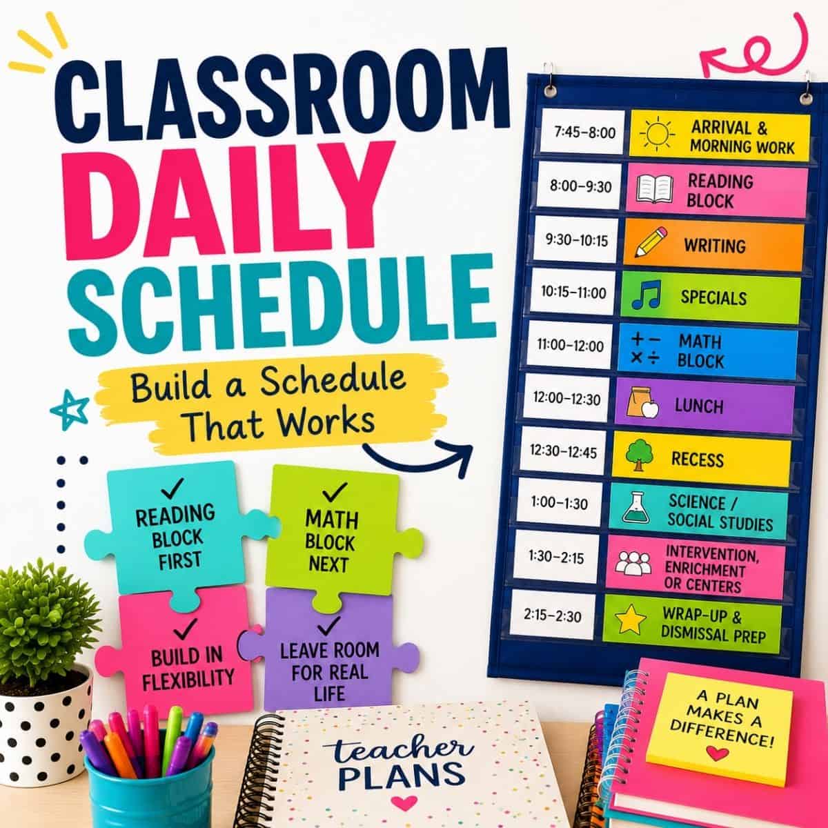 Daily Math Caligraphy How to Build a Classroom Daily Schedule That Actually Works