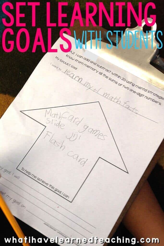 How do you set academic learning goals with elementary students in a way that they can understand? How do you help them set specific and measurable goals that they can accomplish? Here is an example of how I have set goals in my classroom with SMART Goal Setting. #smartgoals #elementarygoalsetting #goalsetting #classroom