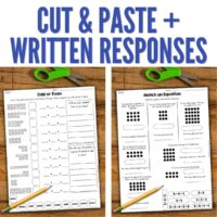 Cut & Paste Math Worksheets 2nd grade thumb.