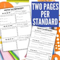 Cut & Paste Math Worksheets 2nd grade NBT Fractions thumb.