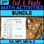 Cut & Paste Math Activities for Second Grade