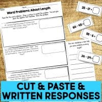 length word problems cut and paste