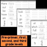 sight words grade level options