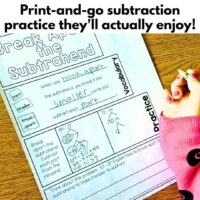 2 digit subtraction flap book thumb.