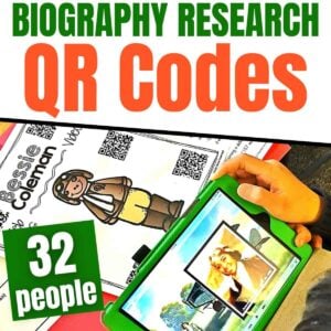 Biography research QR code cover.