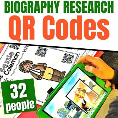 Biography research QR code cover.