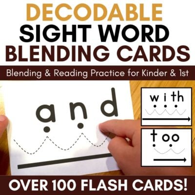 Decodable sight word cover.