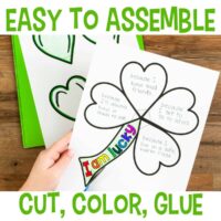 St. Patrick's Day Clover I am lucky Craftivity