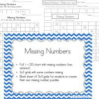 Number activities to develop place value concepts for numbers 0-120.
