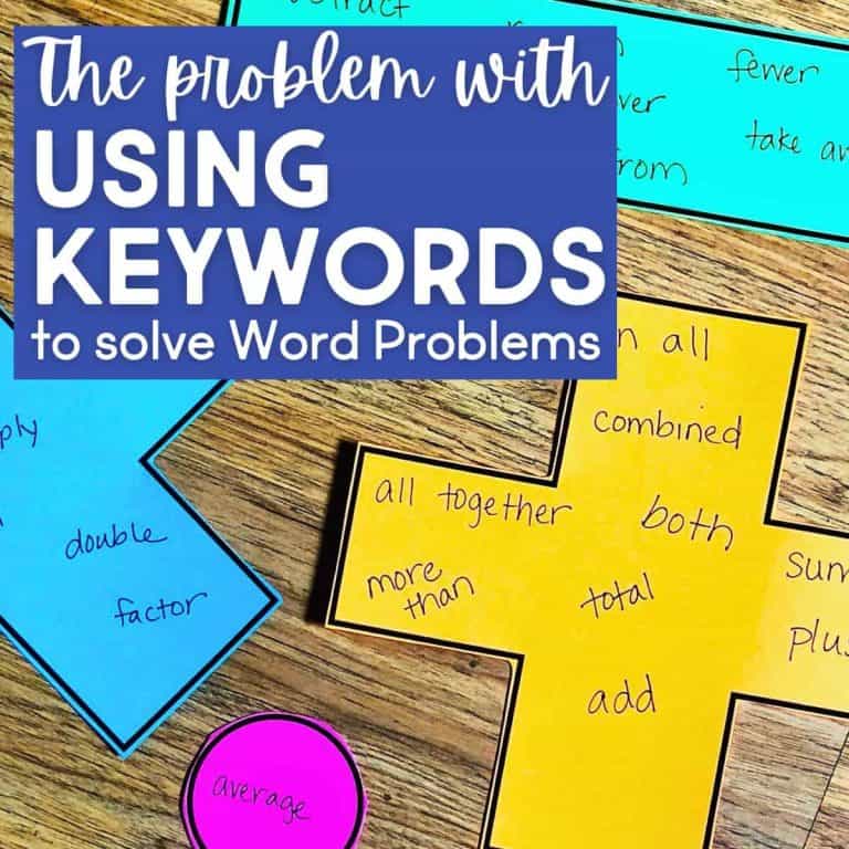 using keywords to solve word problems.
