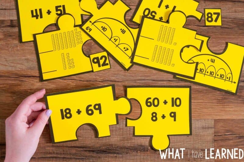 Number Puzzles-30 Number Puzzles help students match various models and representations of the addition problems , subtraction problems, and other numbers show. These puzzles are a great math station or math center and give students hands-on experience with sorting, classifying and categorizing second grade math concepts.