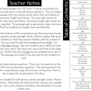CVC Decodable Phonics Passages | Word Family Reading Fluency ...
