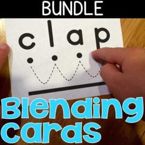 Blending Cards for Kindergarten, first and second grade reading. The cards can be used for instruction for kindergarten and first grade and and RtI for second grade. The cards are set up so that students: 1. Say the sounds • • • (with the large dots) 2. Blend the sounds (with the dotted lines) 3. Say it fast (with the arrow)