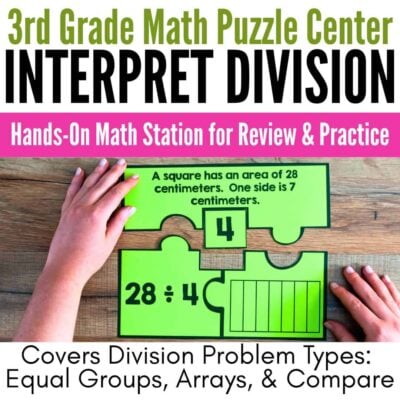 Division number puzzle cover.