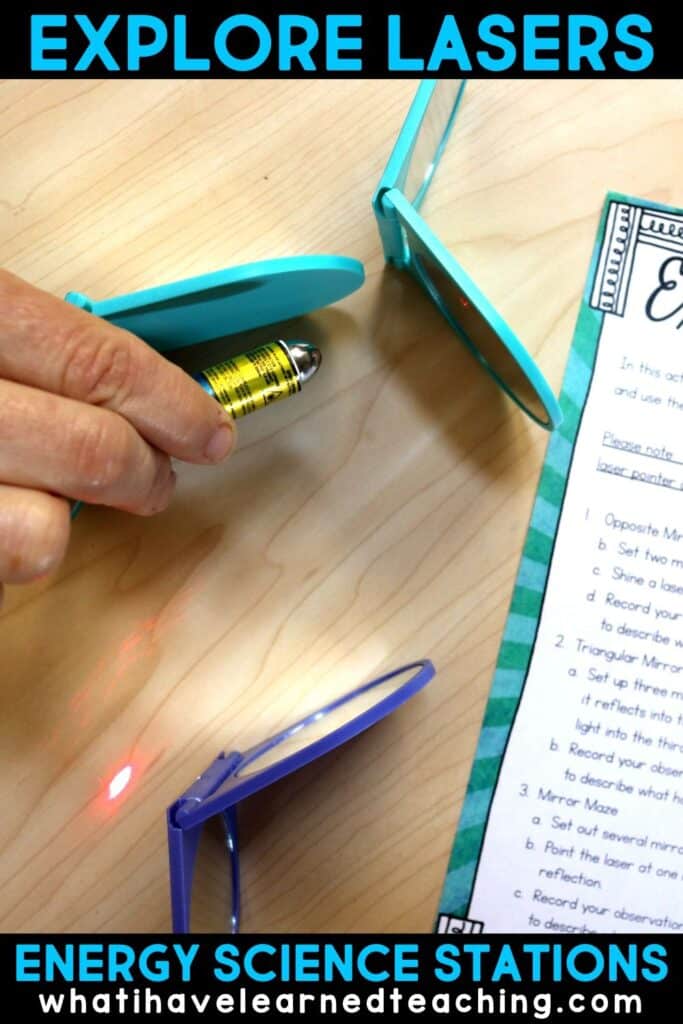 Explore Laser Lights Energy Science Stations.