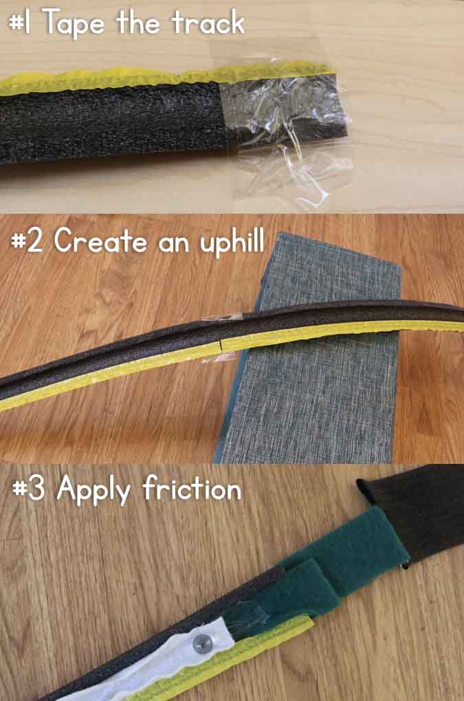 Build a rollercoaster to investigate kinetic and potential energy.