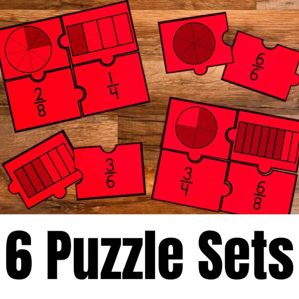Fraction Number Puzzles 3rd Grade Hands-on Math Activity