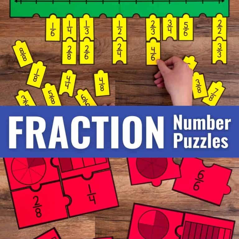 Engage students with a variety of Fraction Number Puzzles that provide practice with equivalent fractions, comparing fractions, and placing fractions on a number line.