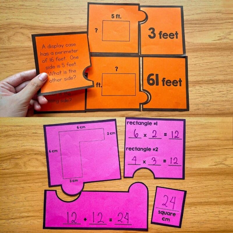 Area & Perimeter Number Puzzles 8 Area & Perimeter Number Puzzles thumb.