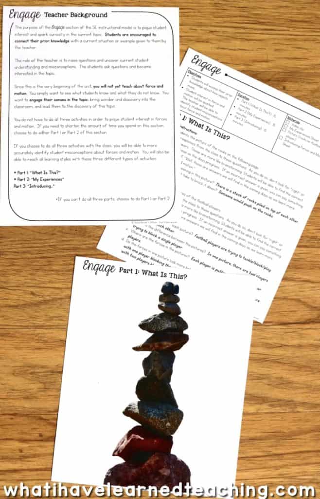 These 5E Unit&nbsp;Plans are exactly the science resources teachers need to plan an implement inquiry-based science instruction.&nbsp; &nbsp;The 5E lesson plan provides the right amount of scaffolding at each phase of the learning cycle. This is the engage section.
