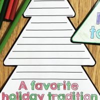 A fun Christmas Tree Craftivity Flap Book where students can write or draw about their favorite Christmas memory, Christmas tradition, an act of kindness they will do and a gift they want to give.