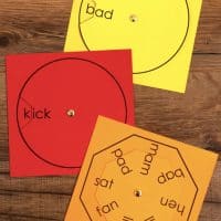 short vowel word wheel