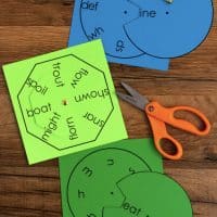 long vowel phonics word wheel