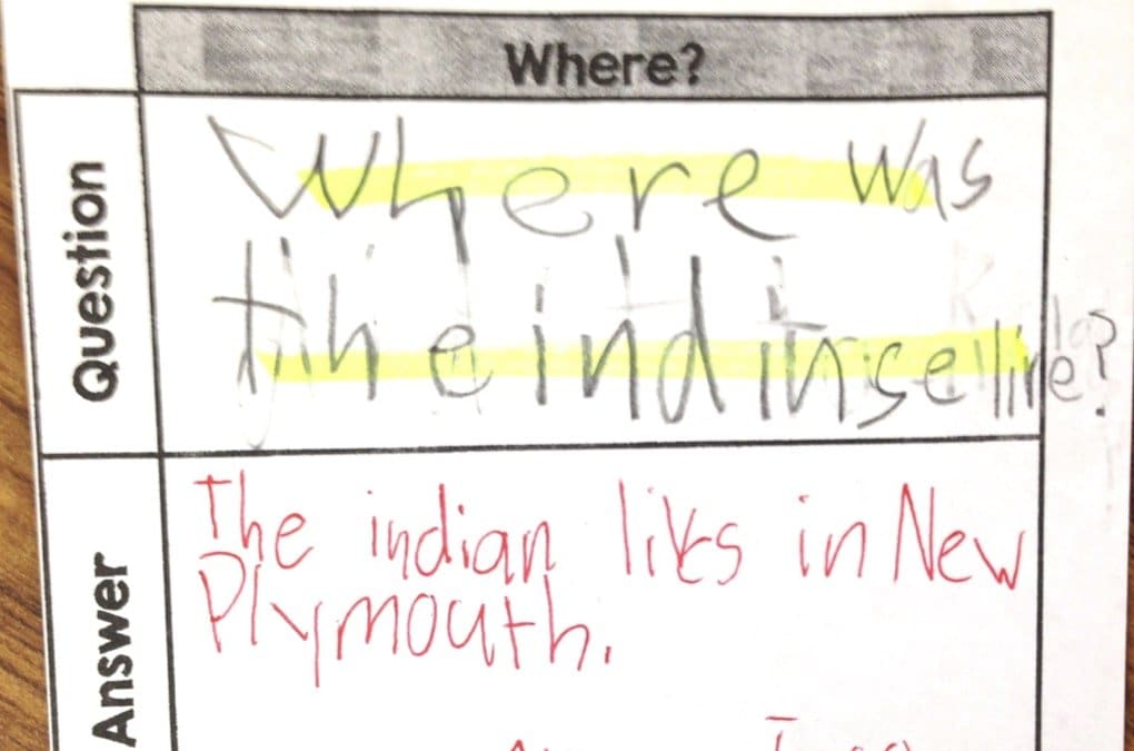 Asking and answering questions can be hard for students! We set up a routine where students would write 6 questions and other students would answer those six questions. This was the perfect way for me to monitor whether students could ask and answer questions about any topic! #askandanswerquestions #commoncoreELA #contentarealearning