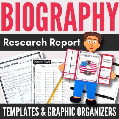 biography report cover