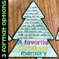 A fun Christmas Tree Craftivity Flap Book where students can write or draw about their favorite Christmas memory, Christmas tradition, an act of kindness they will do and a gift they want to give.