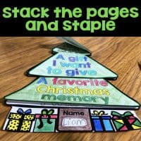 A fun Christmas Tree Craftivity Flap Book where students can write or draw about their favorite Christmas memory, Christmas tradition, an act of kindness they will do and a gift they want to give.