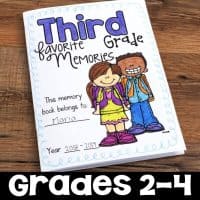 This end-of-the-year memory book is perfect for 2nd, 3rd, and 4th grades and helps them reflect on their school year while keeping students busy during those last few days of school! Give students a fond memory of the year and help them create a keepsake that will last. #endoftheyear #elementarymemorybook #secondgradememorybook #thirdgradememorybook #fourthgradememorybook