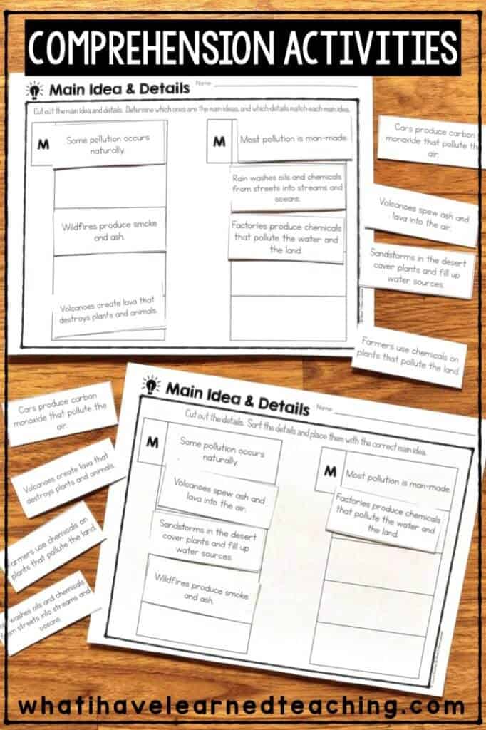 This informative article about the three types of pollution is a great teaching resource for Earth Day. It outlines the effects of water pollution, air pollution, and land pollution. Through this carefully written nonfiction text, students can read and practice several comprehension activities including main idea and details and cause and effect. #readingcomprehension #teachkidsaboutpollution #earthdayclassroomactivity