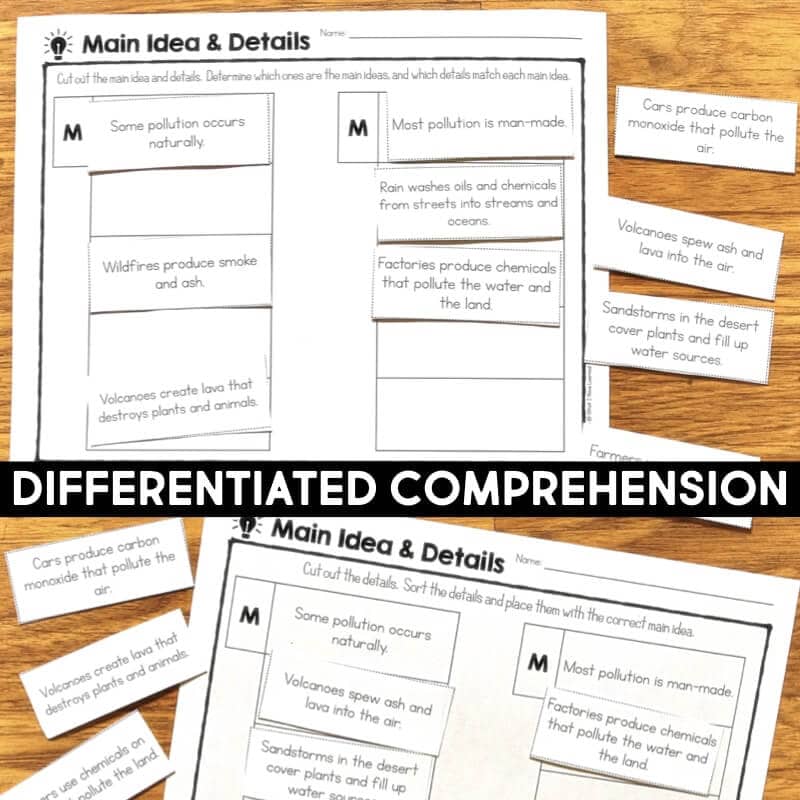Pollution Reading Passage and Comprehension Activities
