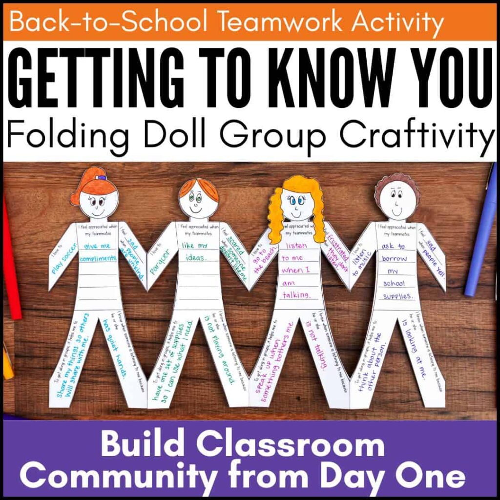 Getting to Know You Small Group Craftivity for Back-to-School