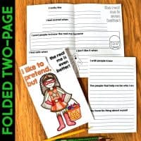 A fun Halloween craft for elementary students to complete during the month of October. The Real Me helps students write and draw about themselves through a variety of writing prompts. Students reflect on what makes them feel scared, how they feel safe, and who helps them. The craft comes with over 47 different Halloween costumes. Students can choose their own pictures! #halloweencraftivity #halloweencraft #growthmindset