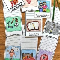 A fun Halloween craft for elementary students to complete during the month of October. The Real Me helps students write and draw about themselves through a variety of writing prompts. Students reflect on what makes them feel scared, how they feel safe, and who helps them. The craft comes with over 47 different Halloween costumes. Students can choose their own pictures! #halloweencraftivity #halloweencraft #growthmindset