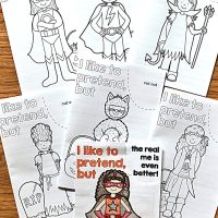 A fun Halloween craft for elementary students to complete during the month of October. The Real Me helps students write and draw about themselves through a variety of writing prompts. Students reflect on what makes them feel scared, how they feel safe, and who helps them. The craft comes with over 47 different Halloween costumes. Students can choose their own pictures! #halloweencraftivity #halloweencraft #growthmindset