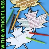 A fun, engaging Fall Classroom Craft where students write or draw about what they do when they "fall down" and make a mistake. Help students reflect on how to respond to their mistakes and build empathy for each other and themselves. Cut out a large tree and create an Autumn bulletin board with all of your kid's leaves! Great Fall classroom decor. #fallleaves #growthmindset #classroomcraft #fallclassroomdecore