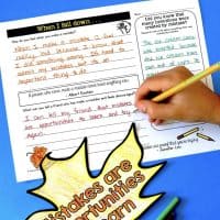 A fun, engaging Fall Classroom Craft where students write or draw about what they do when they "fall down" and make a mistake. Help students reflect on how to respond to their mistakes and build empathy for each other and themselves. Cut out a large tree and create an Autumn bulletin board with all of your kid's leaves! Great Fall classroom decor. #fallleaves #growthmindset #classroomcraft #fallclassroomdecore