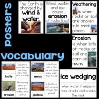 second grade science posters and vocabulary.