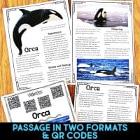 orca reading passages.