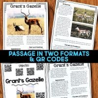 grant's gazelle reading passages