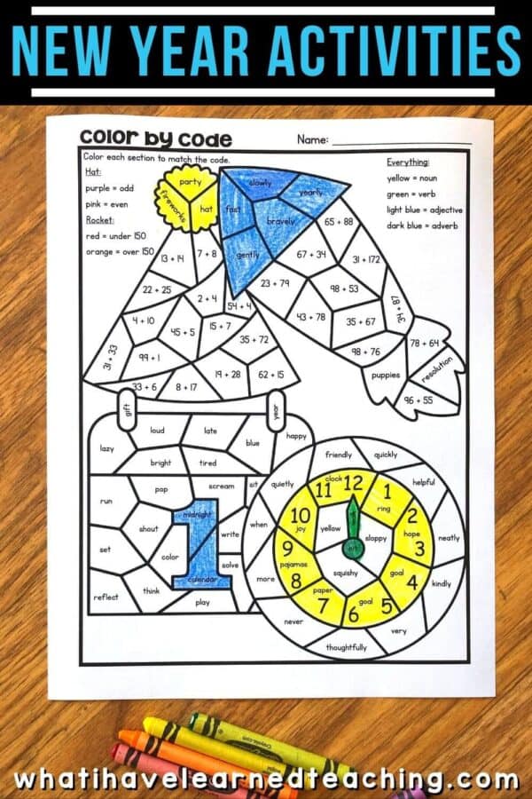 New Year Activities for Elementary Students