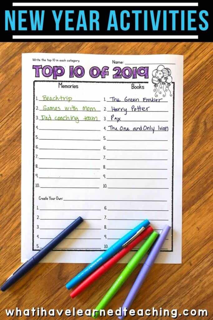 New Year Activities for elementary students that are perfect for the first week back to school after the holiday break! Includes new year goal setting, creating an action plan, word search, and more fun activities to keep students busy!