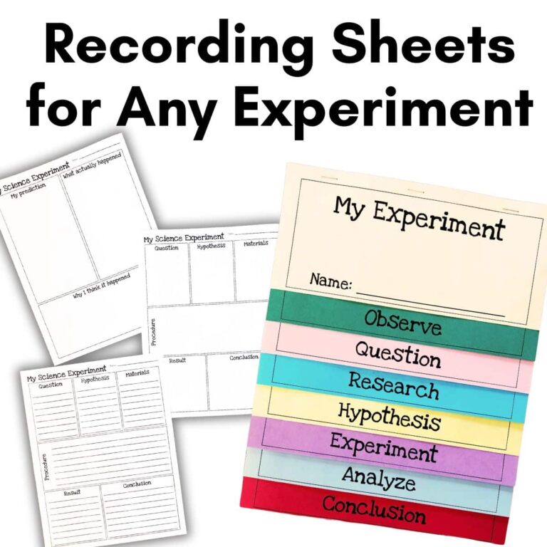 Scientific Method Posters, Worksheets, and Science Experiment Flipbook