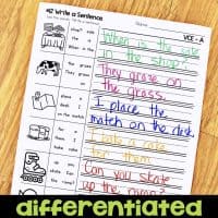 VCE-A activity sheet.